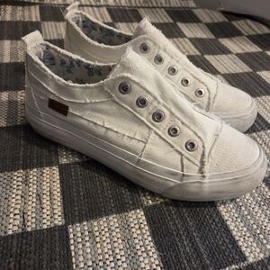 Blowfish White Kids Slip-On Sneakers